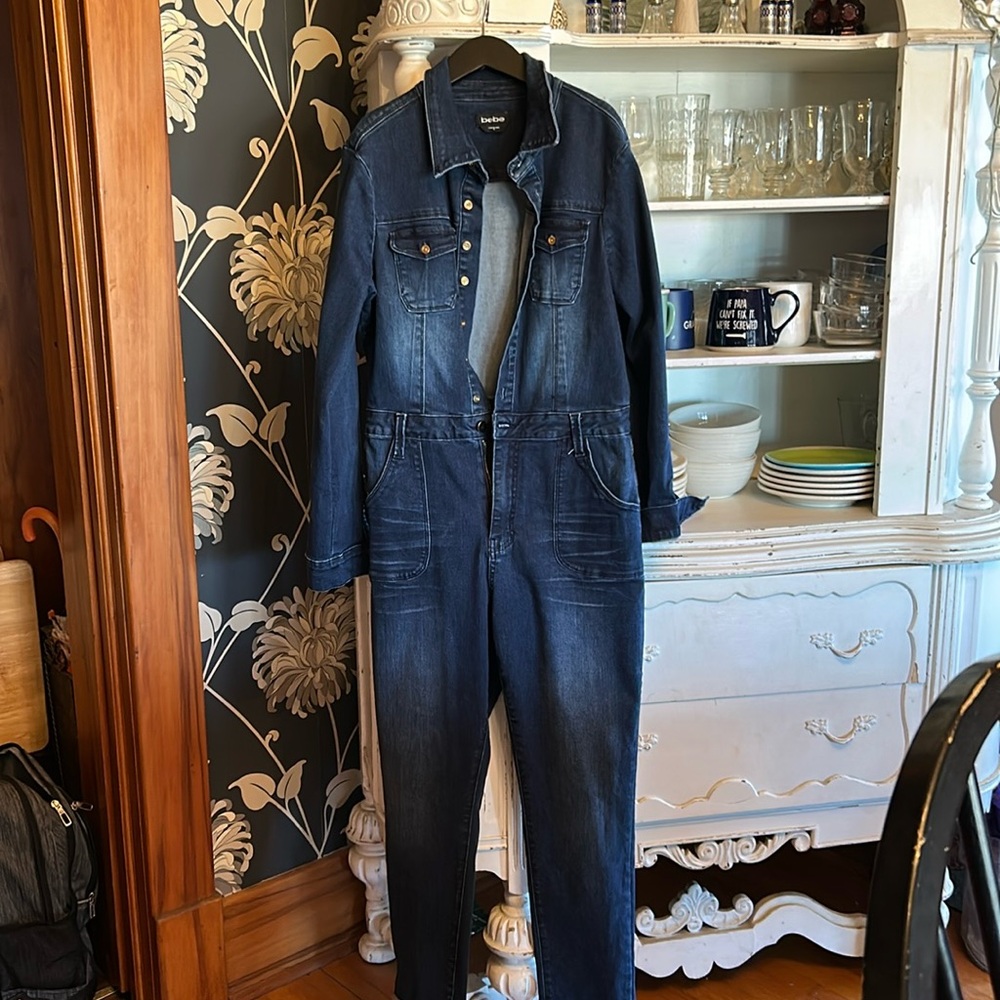 Bebe Denim Jumpsuit
